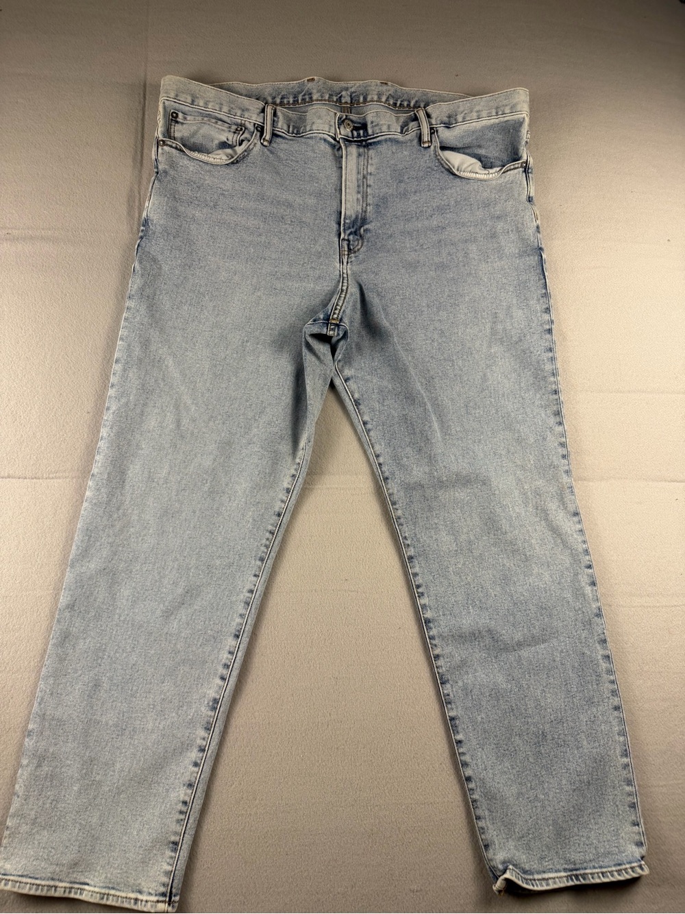 GAP Regular Straight Light Wash Blue Denim Jeans Stretch Cotton 5-Pocket Button